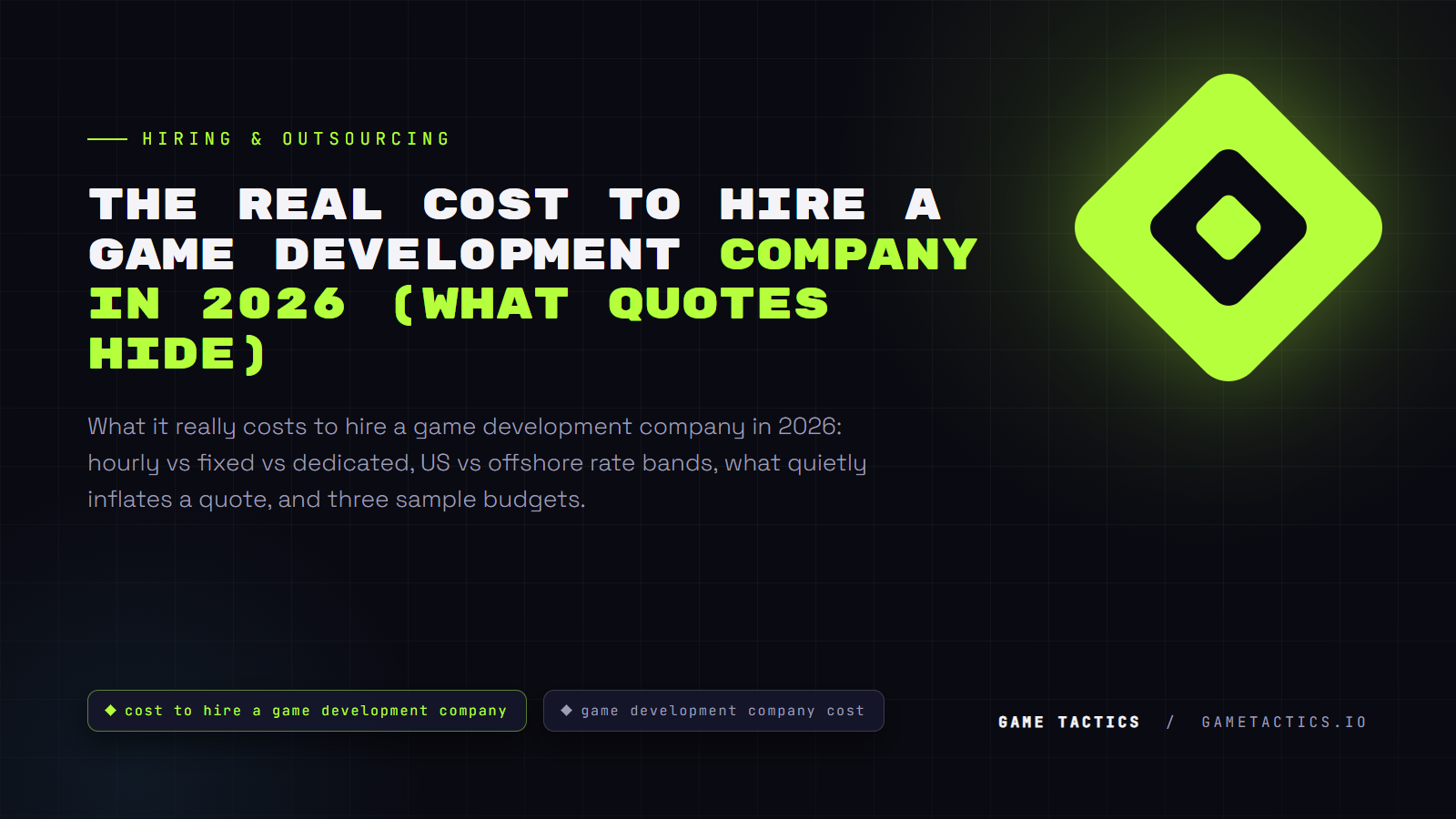 The Real Cost to Hire a Game Development Company in 2026 (What Quotes Hide)