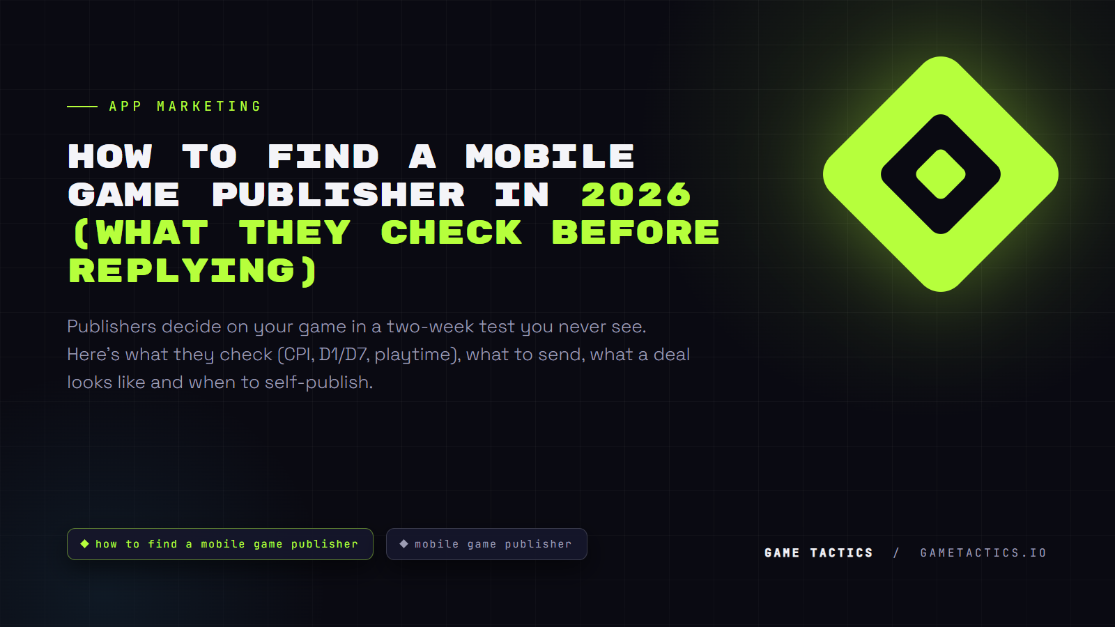 How to Find a Mobile Game Publisher in 2026 (What They Check Before Replying)
