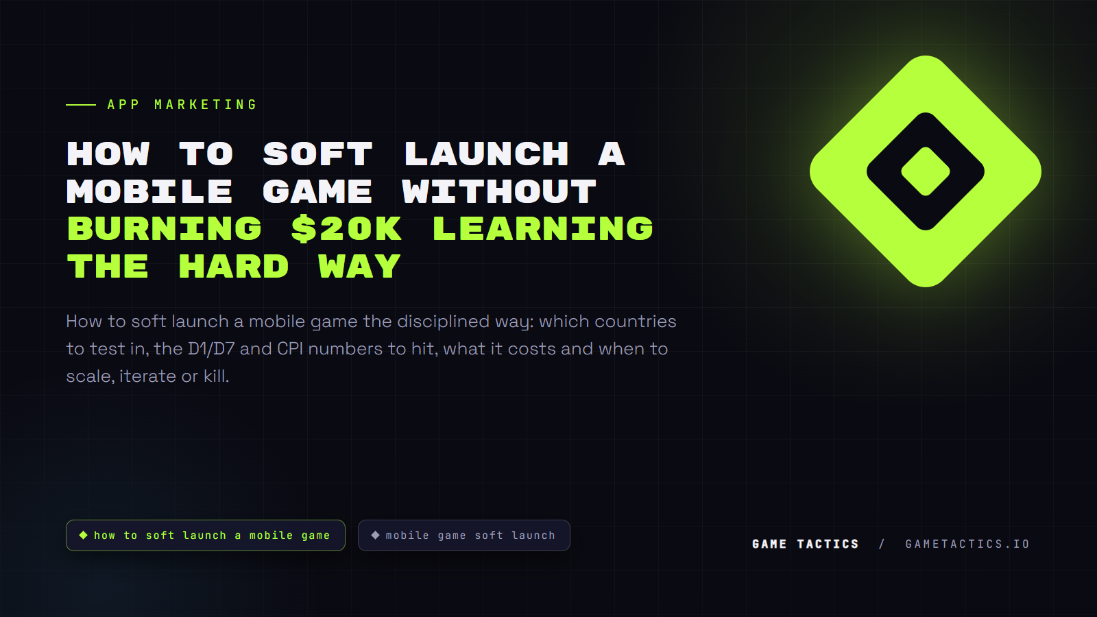 How to Soft Launch a Mobile Game Without Burning $20K Learning the Hard Way