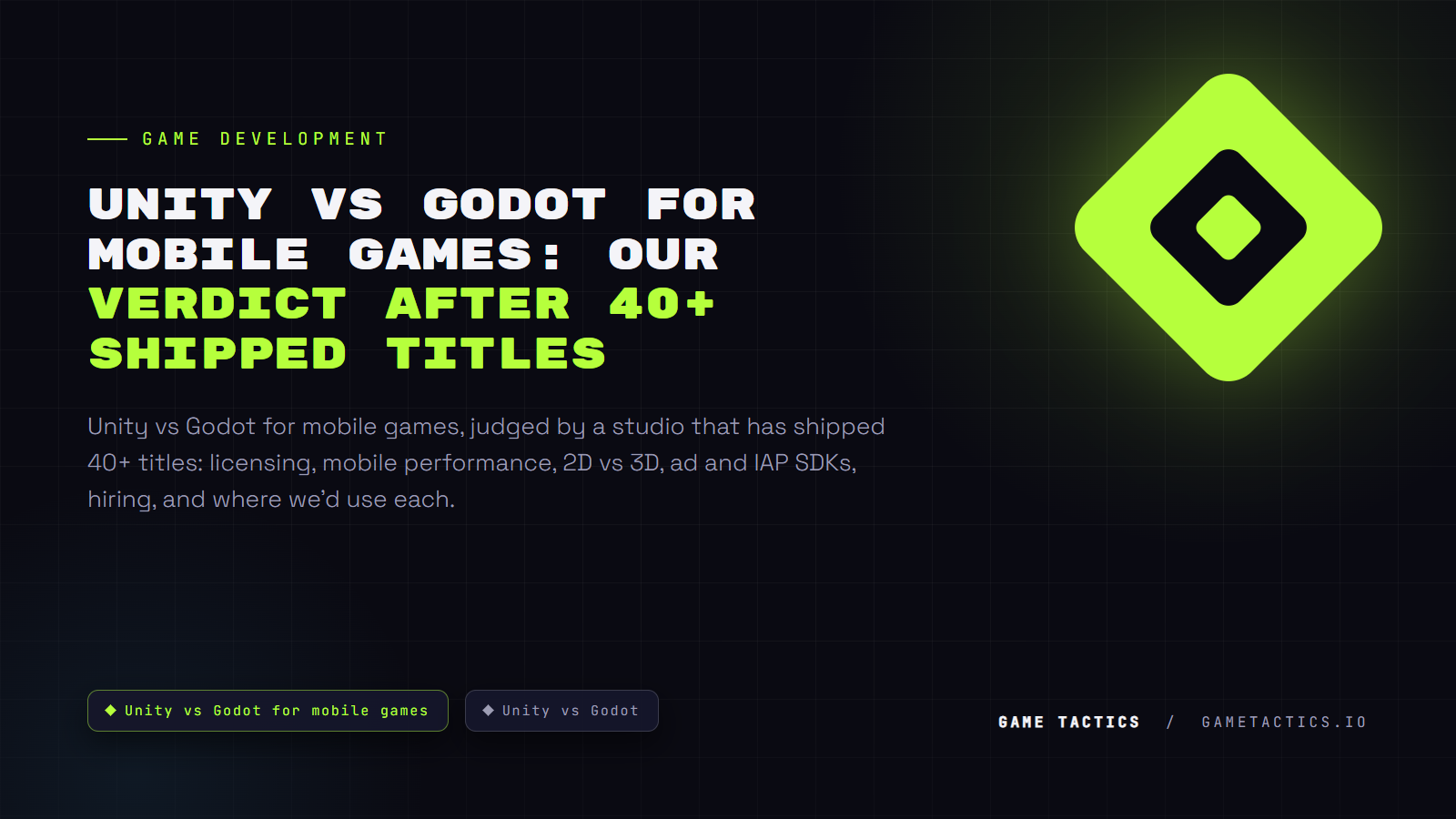 Unity vs Godot for Mobile Games: Our Verdict After 40+ Shipped Titles